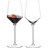 BACLIFE Red Wine Glasses Set of 2- Premium Crystal Wine Glasses Hand Blown-15 oz