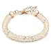 Mytys Mesh Bracelet Blue CZ Crystal Charm Link Bangle Bracelet for Women Mother Gifts