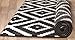 Summit 15-HLY8-UMJB 046 Black White Diamond Area Rug Modern Abstract Many Sizes Available , 22 inch x 7 foot hall way runner