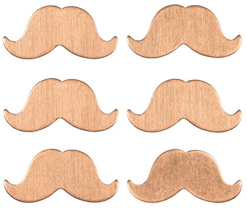 Copper 24ga- Small Mustache- PK/6