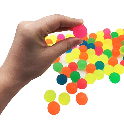 Mydio 100 Pack 0.8 Inch Bouncy Balls,Assorted Color,Solid Color High Bouncing Balls for Kids Playtime and Prizes