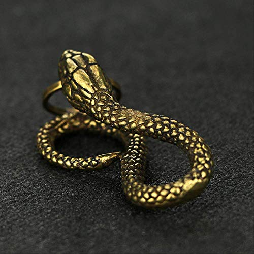 51VNrRd7OgL WGLG Llavero vintage hecho a mano de latón serpiente colgantes de cobre puro con diseño de animales del zodiaco chino WGLG Llavero vintage hecho a mano de latón serpiente colgantes de cobre puro con diseño de animales del zodiaco chino - Imagen 3