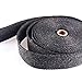 Pandure Titanium Lava Fiber,Exhaust Heat Wrap,Exhaust Header Wrap,Kit for Motorcycle with Stainless Ties (15M, Black)