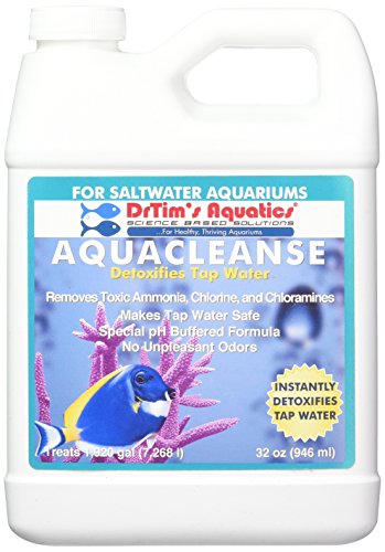 DrTim's AquaticsSaltwater AquaCleanse Sludge Busting Solution – for Reef, Nano, Seahorse Aquaria, Fish Tanks, Aquariums Unclogs, Cleans Gravel Beds, Removes Hidden Wastes 100% Natural 32 Oz.