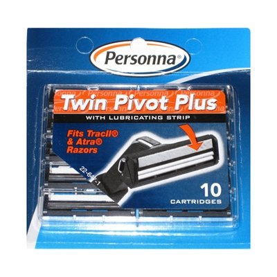 30 Personna Twin Pivot Plus Cartridges with Lubricating Stri