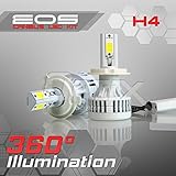 Optix P.RA 80W 8000LM LED Headlight Conversion Kit - H4 HB2 9003 Dual Hi/Lo Beam Bulbs - 6000K 6K Diamond White - Premium Epistar COB Chip - Canbus Chip Error Free No Flicker Plug Play Design