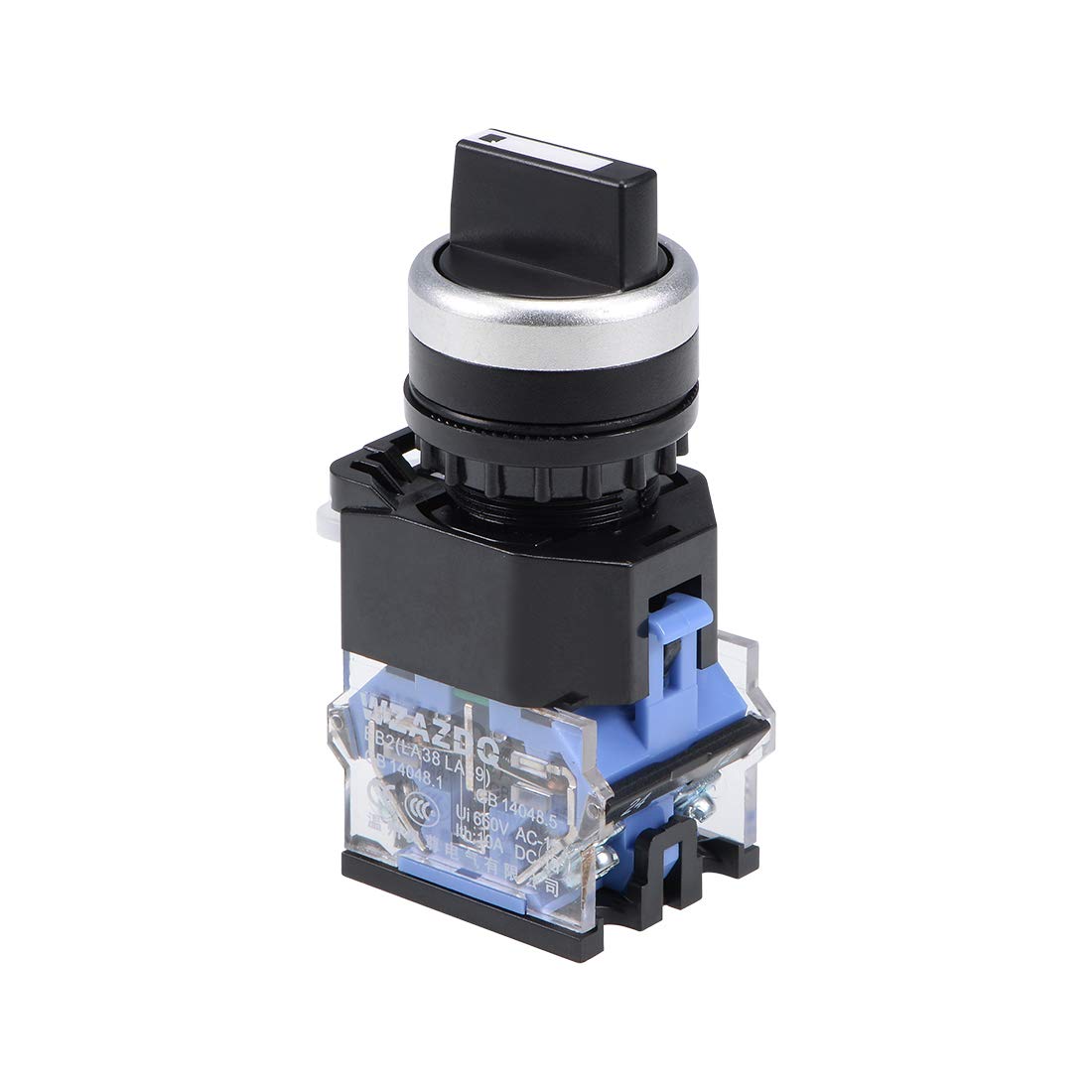 uxcell Rotary Selector Switch 2 Positions 1NO 1NC Momentary AC 660V 10A 22mm Panel Mount Set of 1