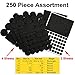 Dura Shield Heavy Duty Self-Adhesive Felt Furniture Pads, Black – Large 250-Piece Variety Pack for Best Floor Protection Value – Risk Free Satisfaction Guarantee!