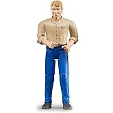 Bruder 60006 Man with Light Skin Tone &amp; Blue Pants, Toy Figure, 1:16 Scale | 1:16 scale Man, made in Germany by Bruder, ages 4+