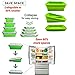 Natural's House Collapsible - Reusable Insulated Food Preserving Storage Silicone Container 8pcs Airtight- BPA Free-FDA|Space Saver Bags