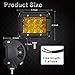 2PCS LED Lights Bar,4Inch 4D Lenses 36W Triple Yellow(Amber) Pods Row Beam,Waterproof Flood Spot Comb Driving Fog Light,for Truck Off Road Jeep SUV ATV UTV Boat