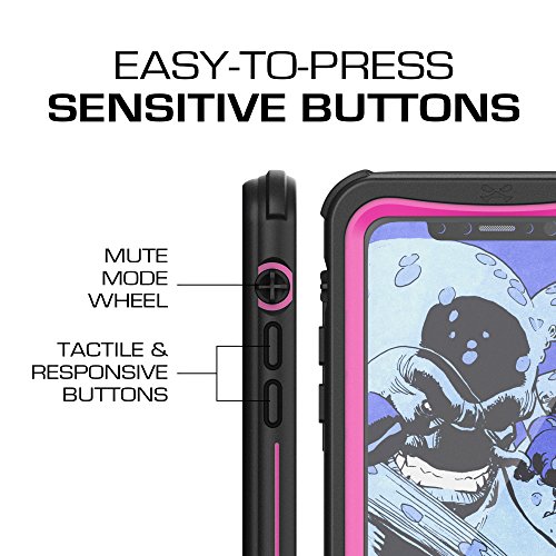 Ghostek Nautical Ultra Slim iPhone X Waterproof Case Fully Sealed Drop Resistant | Swimming Fishing Boating Snorkeling Jet Skiing Sailing Canoeing Kayaking Surfing Scuba Diving | Pink - Thumbnail 6