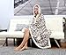 Chic Home Leopard Snuggle Hoodie Leopard Animal Print Robe Cozy Super Soft Ultra Plush Micromink Sherpa Lined Wearable Blanket with 2 Pockets Hood Button Closure, 51” x 71” Black