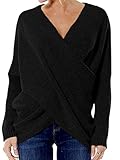 eshion Womens Cold Open Shoulder Loose Knitted Sweater Top Blouse