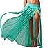 JAKY Womens Sheer Sarong Side Slit Beach Skirt Maxi Swimsuit Cover Ups Swimwear