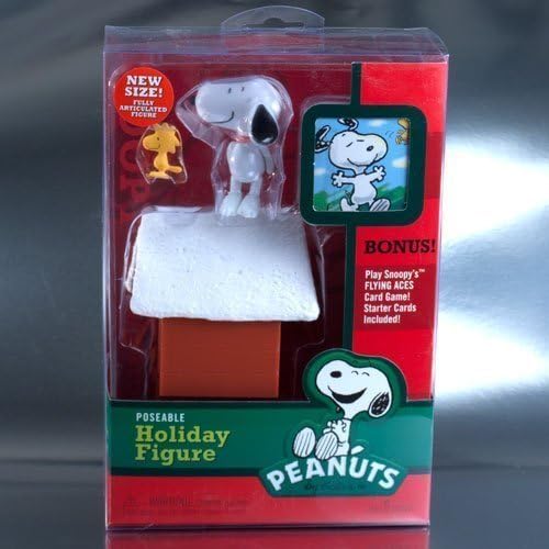 Forever Fun Peanuts Charlie Brown Christmas Snoopy With Woodstock and Doghouse Deluxe Action Figure