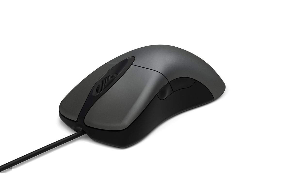 Microsoft Classic Intellimouse - Gray. Ultra-Slim and Lightweight, Comfortable Ergonomic Design, Wired, USB Mouse for PC/Laptop/Desktop