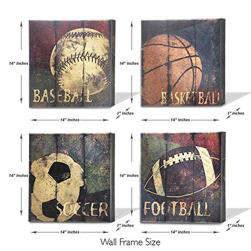 Green Frog Sports Themed Canvas Wall Art Great Gift, 14" x 14"