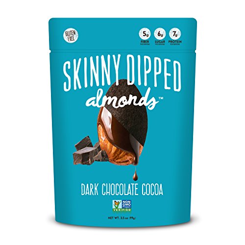 Skinny Dipped Almonds Variety 4 Pack, 3.5oz, 7g plant based protein, Non GMO project verified, gluten free, 5g fiber, 6g sugar, 180 calories per serving, Cocoa/Espresso/Raspberry (pack of 4) - Thumbnail 4