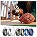 Egnaro Silicone Rings for Men with Half Sizes Inner Arc Ergonomic Breathable Design 7 Rings / 4 Rings / 1 Ring - Rubber Wedding Bands 8mm Wide 2.5mm Thick