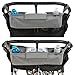 BTR Double Stroller Organizer with 2 x Stroller Hooks. Grey