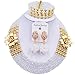 laanc 5 Rows Multicolors African Beads Womens Jewelry Set Nigerian Wedding Beads Jewellery Sets A-022A