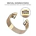 POY Metal Replacement Bands Compatible for Fitbit Charge 2, Milanese Loop Stainless Steel Bracelet Smart Watch Strap with Unique Magnet Lock, Small Gold