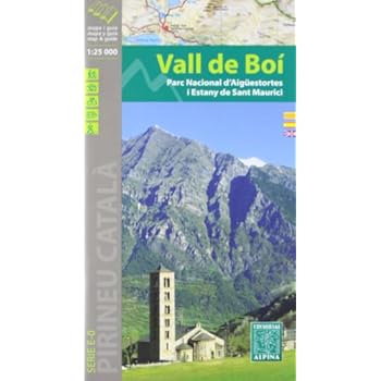 Vall de Boí, mapa excursionista. Escala 1:25.000. Español, Català. English. Editorial Alpina. Vall de Boí, mapa excursionista. Escala 1:25.000. Español, Català. English. Editorial Alpina.