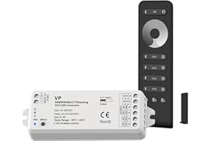 DC 24V 12V LED Dimmer 4 Channels 16A PWM 2.4G RS6 Control Single Color LED Strip 12 Volt Controller VP(VP and RS6 Set)