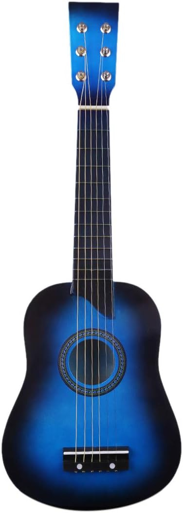 Koyae Kids Guitar, 25'' 6 Strings Childrens Wooden Guitar Musical Instrument Toy for Kids Beginners over 6 Years - Blue