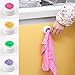 Tinksky 4 pcs Self Adhesive Hook Wall Cabinet Sticker Round Bathroom Towel Holder Grabber Clasp