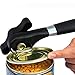 Phelrena Manual Stainless Steel Can Opener Design with Ergonomic Soft Grips Handle Safety Smooth Edge Side Cut and Turn Knob, Lid Lifter That Won't Touch Food,Best New kitchen supplies, Black