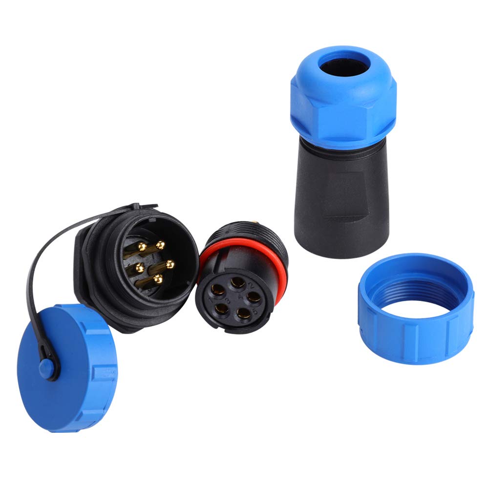 IP68 SP21 Aviation Plug Socket Connector 2Pin/3Pin/4Pin/5Pin/6Pin/7Pin/9Pin Waterproof 500V 30A(5pin)