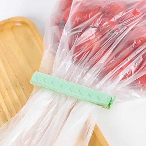 Click Here to See More Images 5Pack Food Sealing Clips Sealer Clamp Plastic Tool Kitchen Storage (Green)