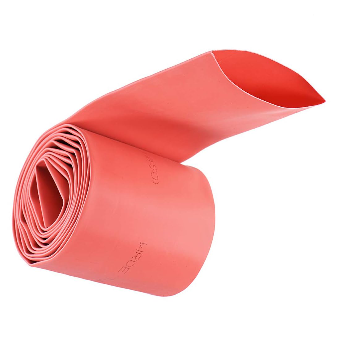 Unifizz Heat Shrink Tubing 50mm Dia 80mm Flat Width 2:1 Ratio Shrinkable Tube Cable Sleeve 2m - Red