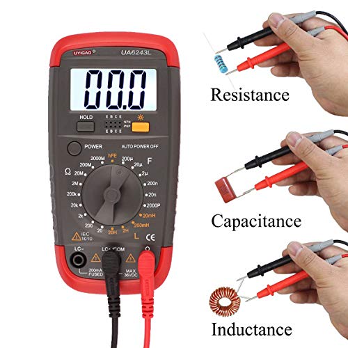 Digital LCR Meter Capacitance Inductance Resistance Meter Resistors Capacitors Inductors Tester Farad Measuring with LCD Display