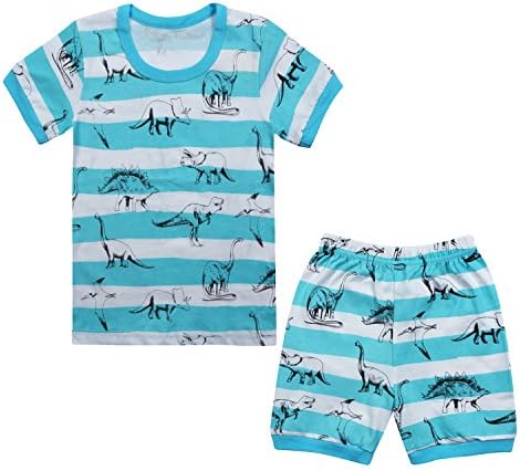Tkala Boys Pajamas Winter Outfits Clothes Long Set Pjs Dinosaur 100% Cotton Little Kids Sleepwear 2-12 Years