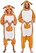 Silver Lilly Unisex Adult Pajamas - Plush One Piece Cosplay Kangaroo Animal Costume