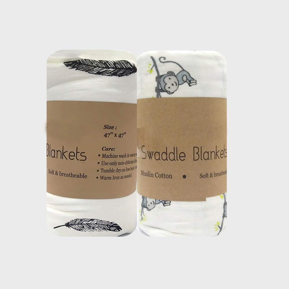 monkey swaddle blanket