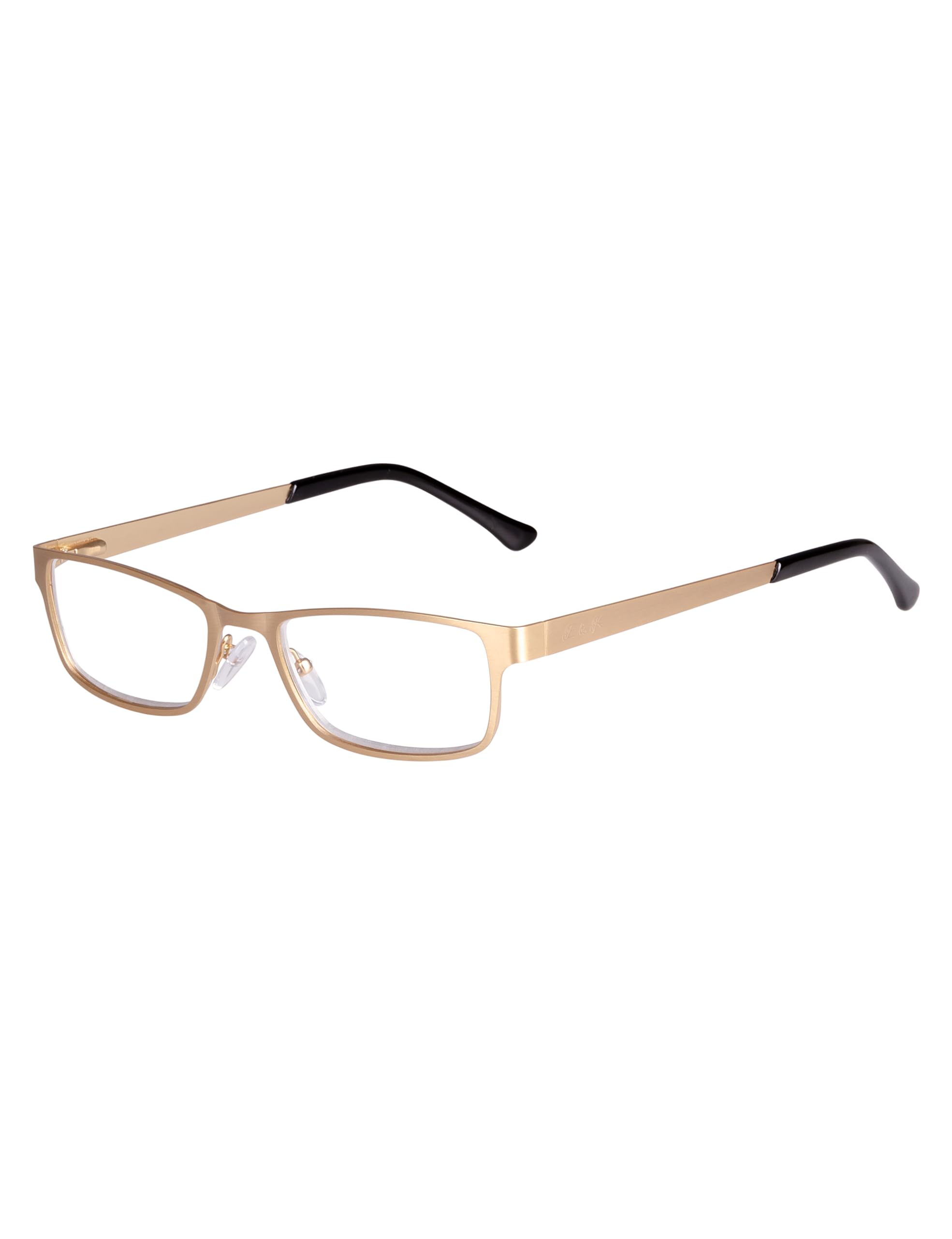 Edison & King “Elements” reading glasses, metal, small frame, with premium lenses (Gold, +2,00 dpt)