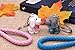 AVEC JOIE Dog Keychain for Women Couple key Chain charms with Leather Key Ring Strap 3D Animal Pendant Car Circle Key Rings Pack of 2
