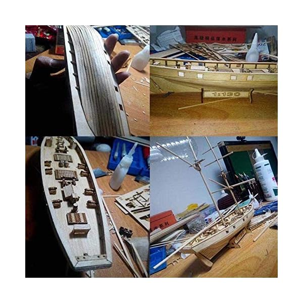 ZNYB DIY Handgefertigte Montage Schiff Modell Schiff Kit Holzschiff Modelle Kits Zusammenbau Bausätze Schiff Modell Holz… – Bild 5