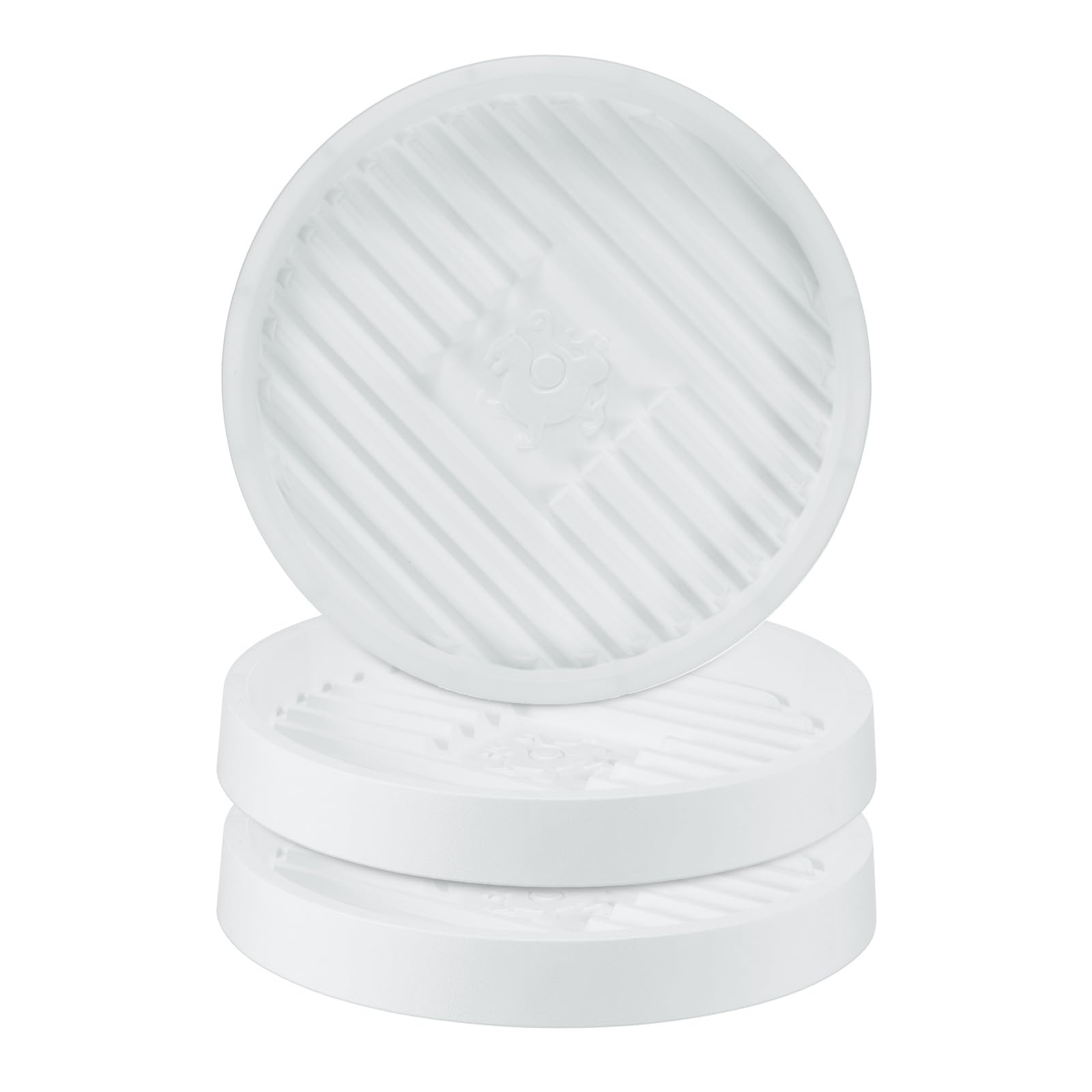 M METERXITY 3-Pack Plant Saucer, 7.9 Inch 20cm Flower Pot Saucers, Thicker Anti-Rot Root Plastic Plant Saucer for Indoor/Outdoor Potted Plant/Plant Water Catcher Tray [White]