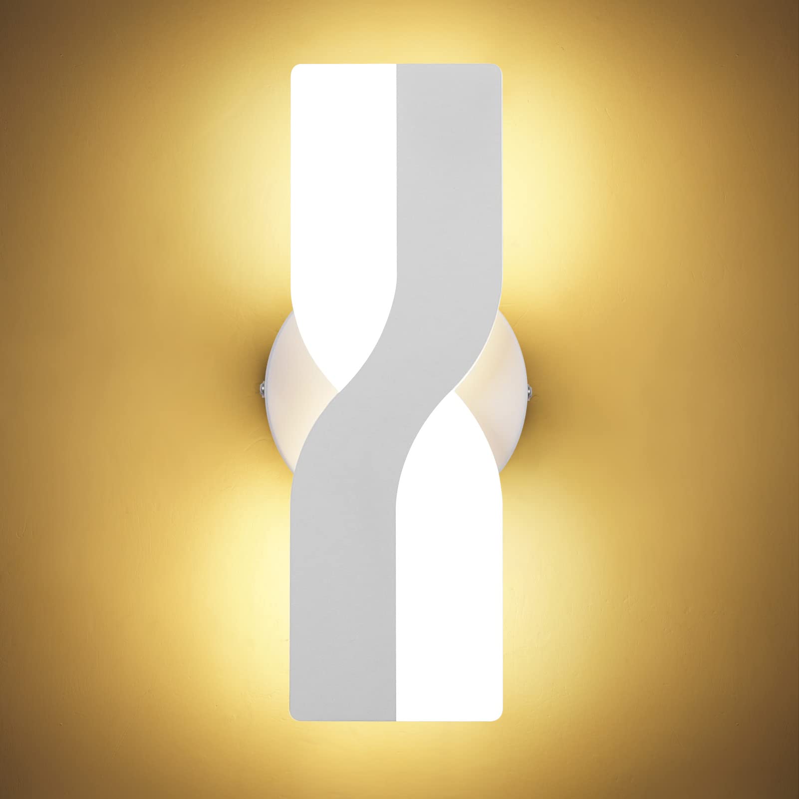 KAWELL 12W Modern LED Wall Light Dimmable Indoor LED Wall Wash Light Acrylic LED Wall Lamp for Bedroom Living Room Hallway Lounge Stairs Corridor