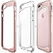 iPhone 8 plus Case, iPhone 7 plus Case, Clear Scratch Resistant Transparent Back Cover with TPU Rubber Shock Bumper for iPhone 8 plus & iPhone 7 plus Air Space Shockproof -Rose Gold