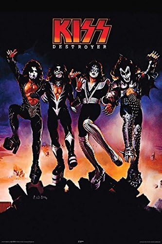 Amazon Com Buyartforless Kiss Destroyer 36x24 Music Art Print Poster Wall Decor Hard Rock Heavy Metal 4th Studio Album 1976 Posters Prints