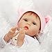SanyDoll Reborn Doll Baby Newborn Doll 22inch 55cm Magnetic Lifelike Cute Lovely Baby Pink Birthday Gift
