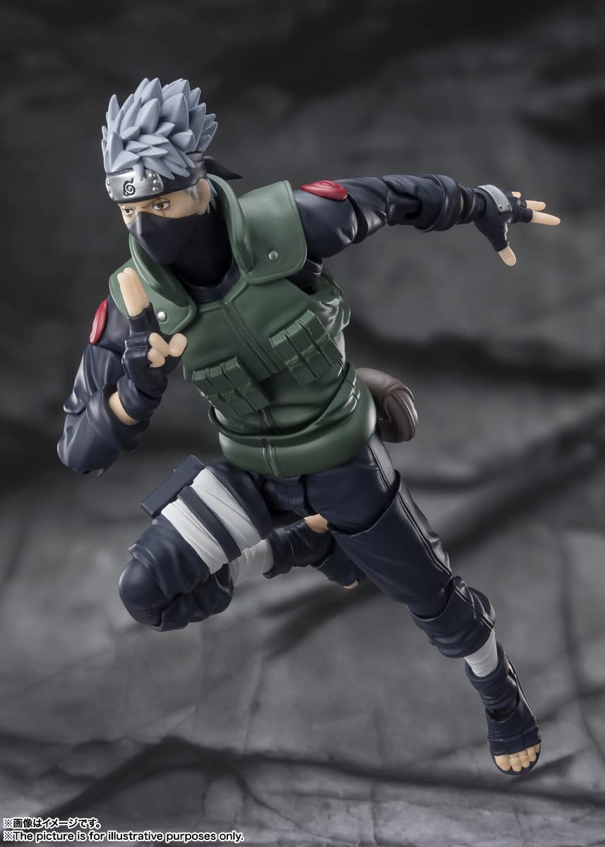 TAMASHII NATIONS - Naruto Shippuden - Kakashi Hatake (The famed Sharingan Hero), Bandai Spirits S.H.Figuarts Action Figure