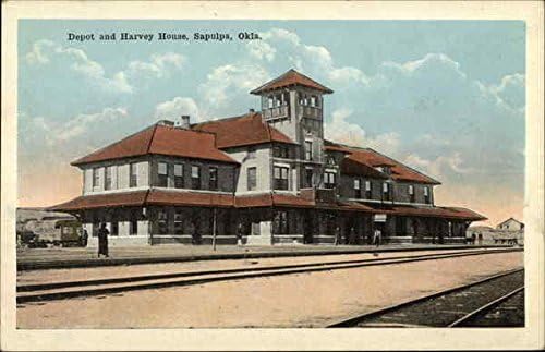Depot And Harvey House Sapulpa Oklahoma Ok Original Vintage