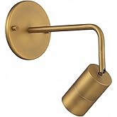 Cafe 1 Light LED Wall Or Ceiling Spotlight - Antique Brushed Brass